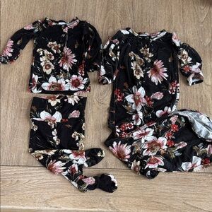 Lou Lou & Co Newborn Gown and Top and Footie Bottom Set